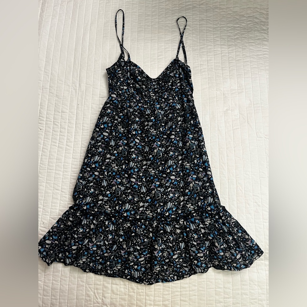 Volcom abstract print silk cotton blend sleeveless dress nwot